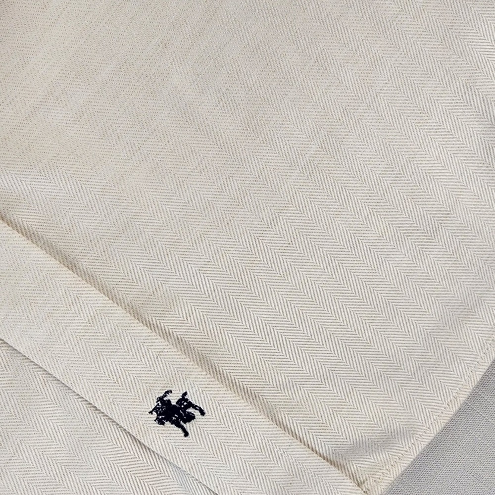 Hart Schaffner Marx Dress Shirt Mens 15.5/33 Cream Regular Fit Pima Cotton - Picture 5 of 10